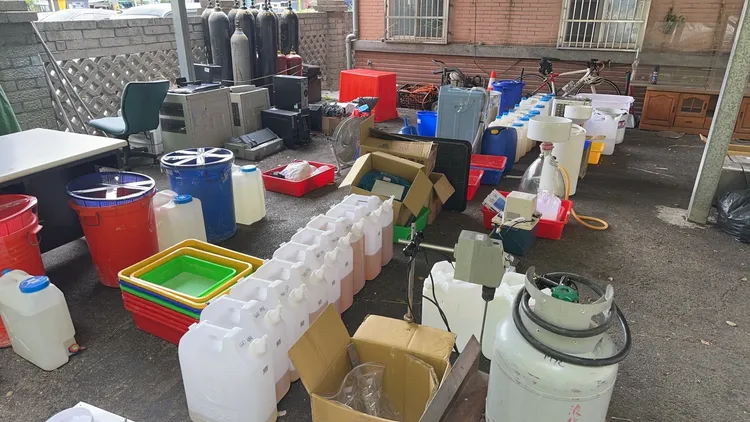 製毒工廠。桃園市警局提供