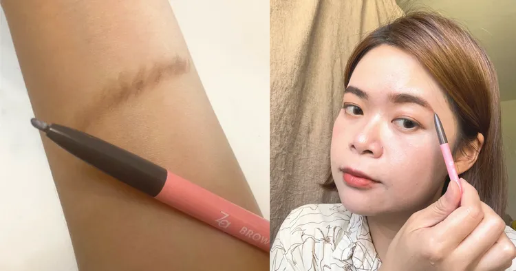 ▲【Za經典旋轉眉筆】防水抗汗，細圓芯筆畫出自然毛流感不成問題。