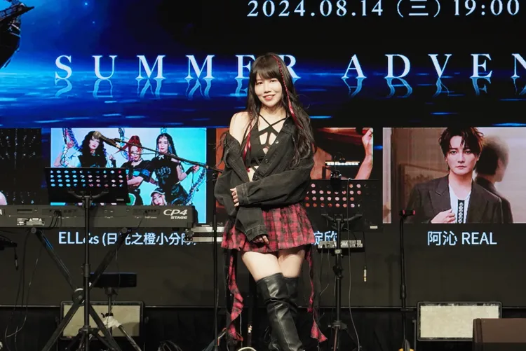 樂天啦啦隊女孩小帆（楊曉帆）出席記者會。FIF打歌舞台提供