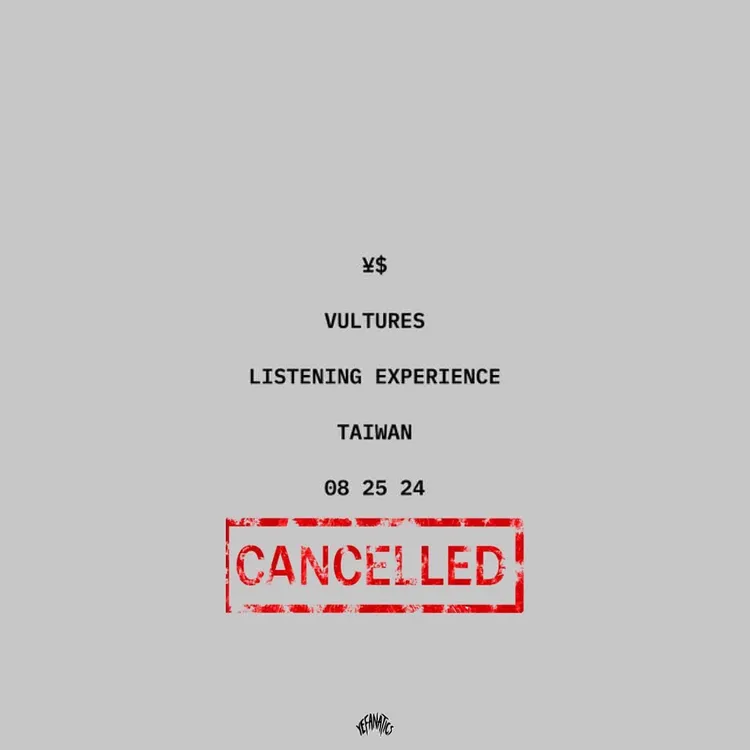 肯爺在社群網站宣布台灣場取消。