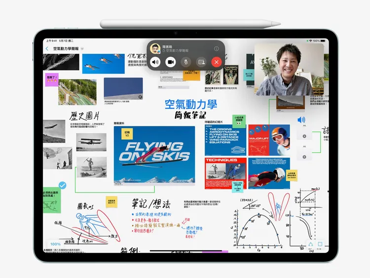 用Apple Pencil書寫、繪畫，盡情揮灑創作，激發無限可能。蘋果提供。