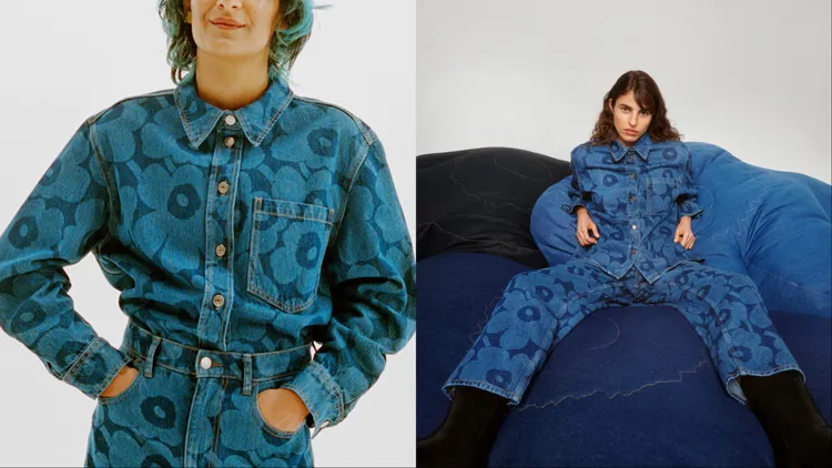 Unikko游霓可印花透過雷射印刷技術印刷於單寧布料上。品牌提供