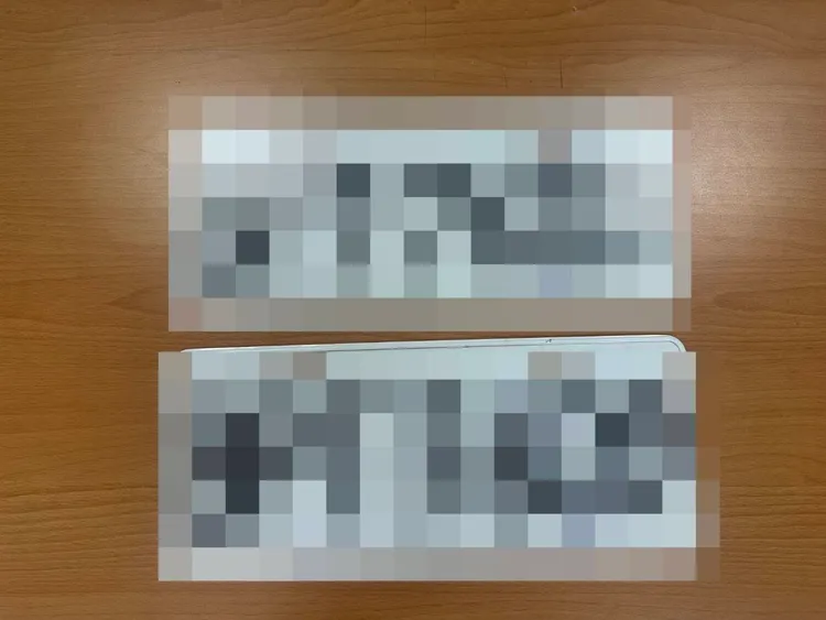 警方查扣偽造車牌。桃園警分局提供