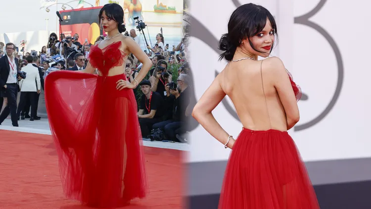 珍娜奧特嘉性感亮相。美聯社