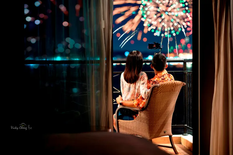 淡水福容客房煙火。業者提供