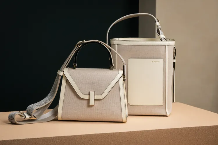 Iside系列包款首度推出帆布材質背帶。品牌提供