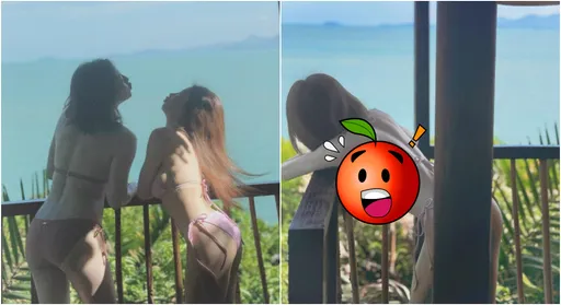 雙女神同框太火辣　郭書瑤比基尼溢出E級巨乳