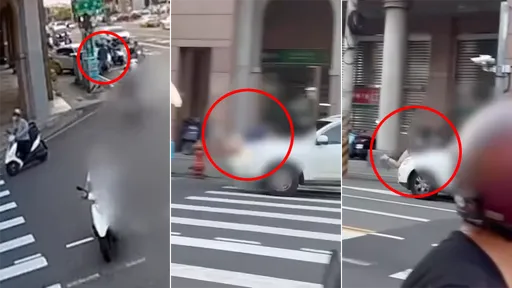 違停不能檢舉「我用肉身處理」 失敗!趴引擎蓋攔車但駕駛繼續開