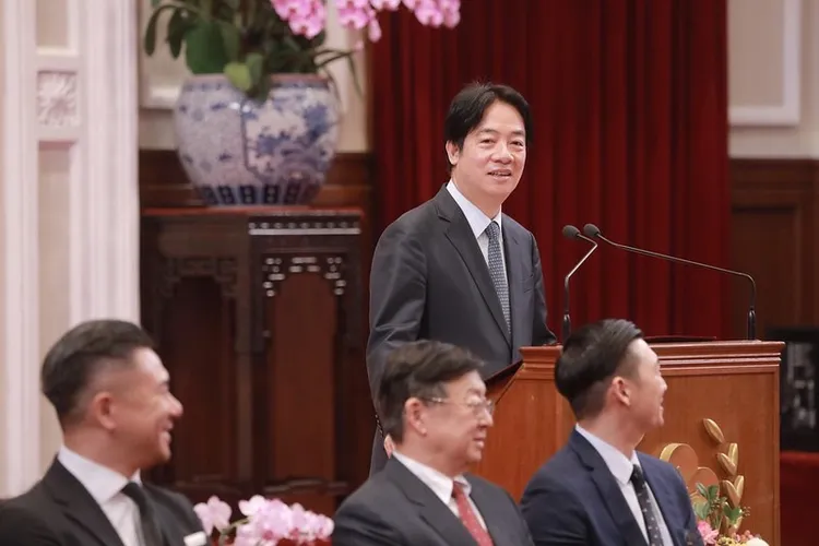 今日接見畫面。總統府提供