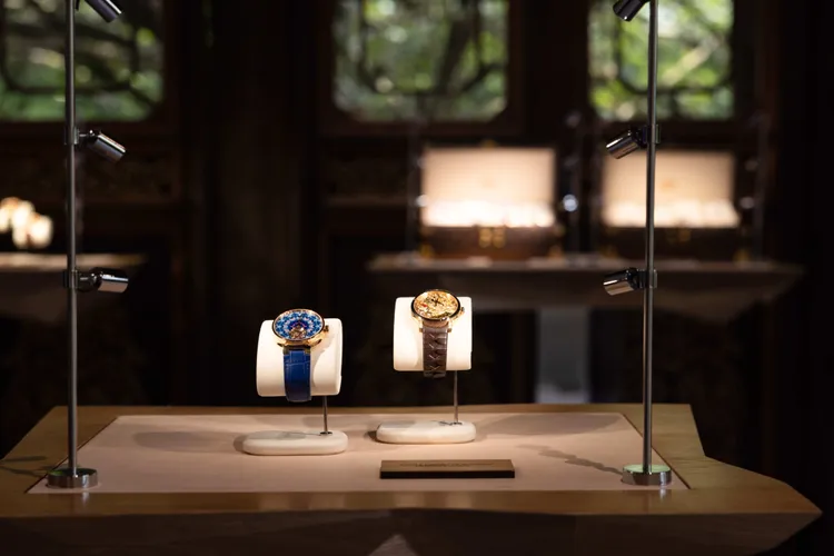 LV頂級珠寶展高級藝術腕錶展區。品牌提供