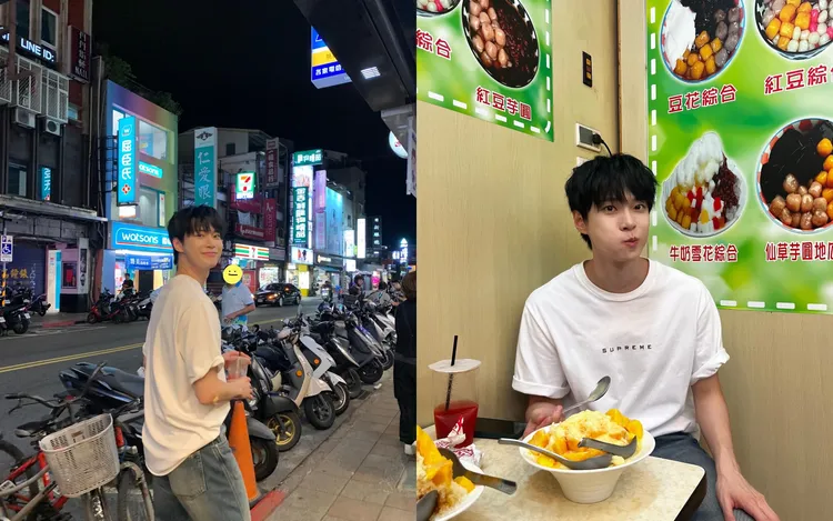 道英喝了西瓜汁，還吃了粉絲推薦的芒果冰。翻攝道英IG