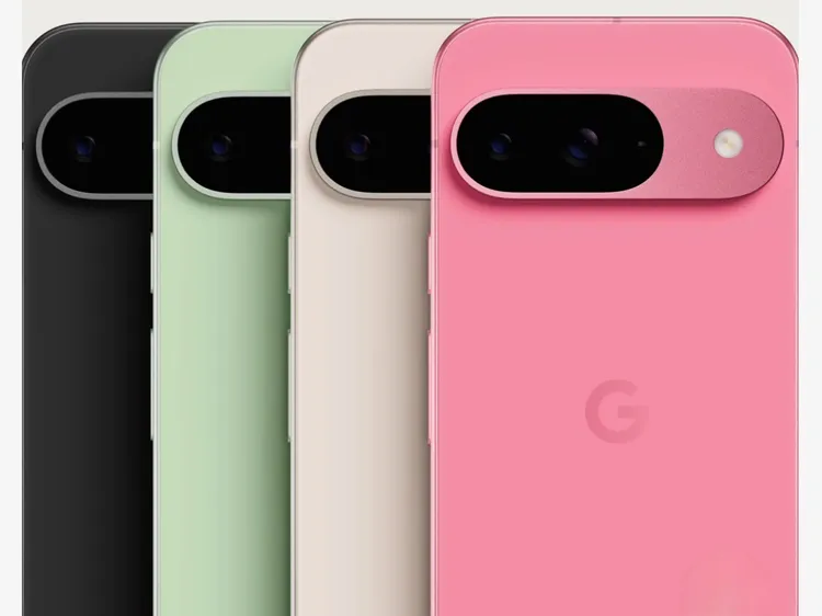 Pixel 9有曜石黑、陶瓷米、嫩芽綠和莓果粉四色。Google提供