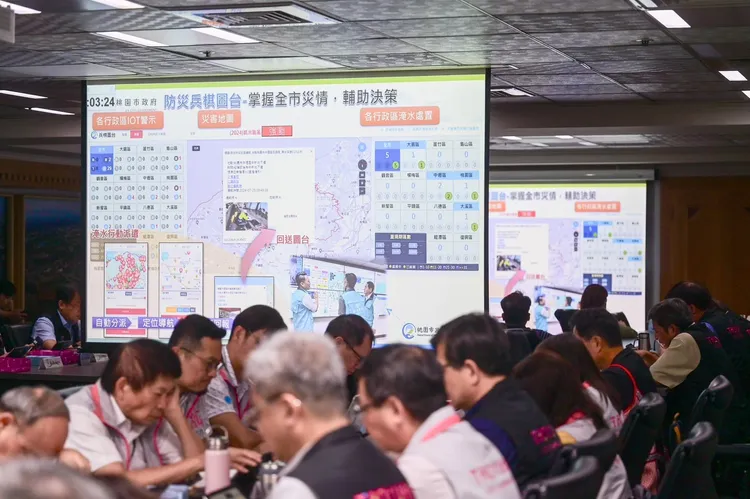 桃園市府建立智慧水網系統。桃園市府提供