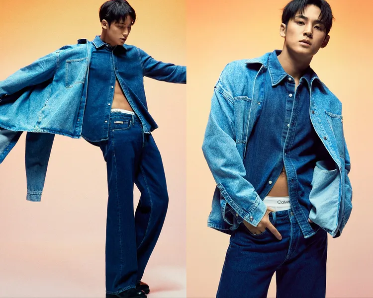 珉奎帥氣出鏡Calvin Klein秋季丹寧系列形象廣告。品牌提供