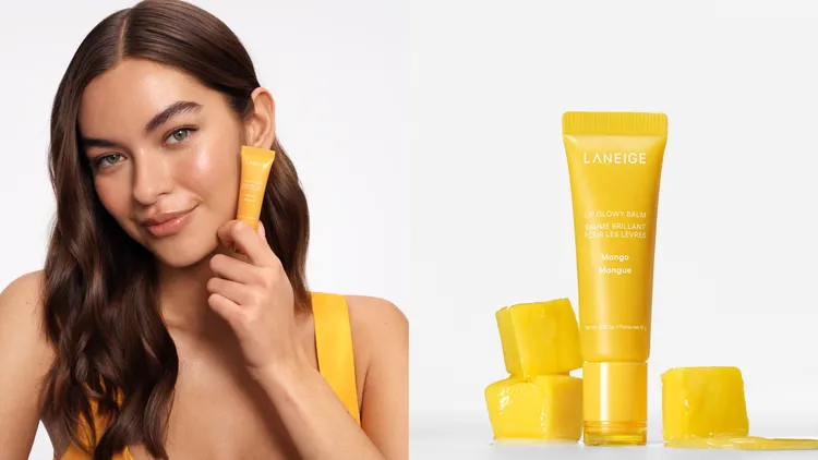 蘭芝果凍水光潤唇膏#芒果奶酪。品牌提供