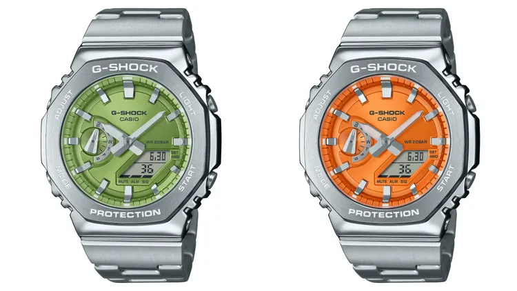 G-SHOCK G-STEEL金屬GM-2110D錶款，各1萬元。品牌提供
