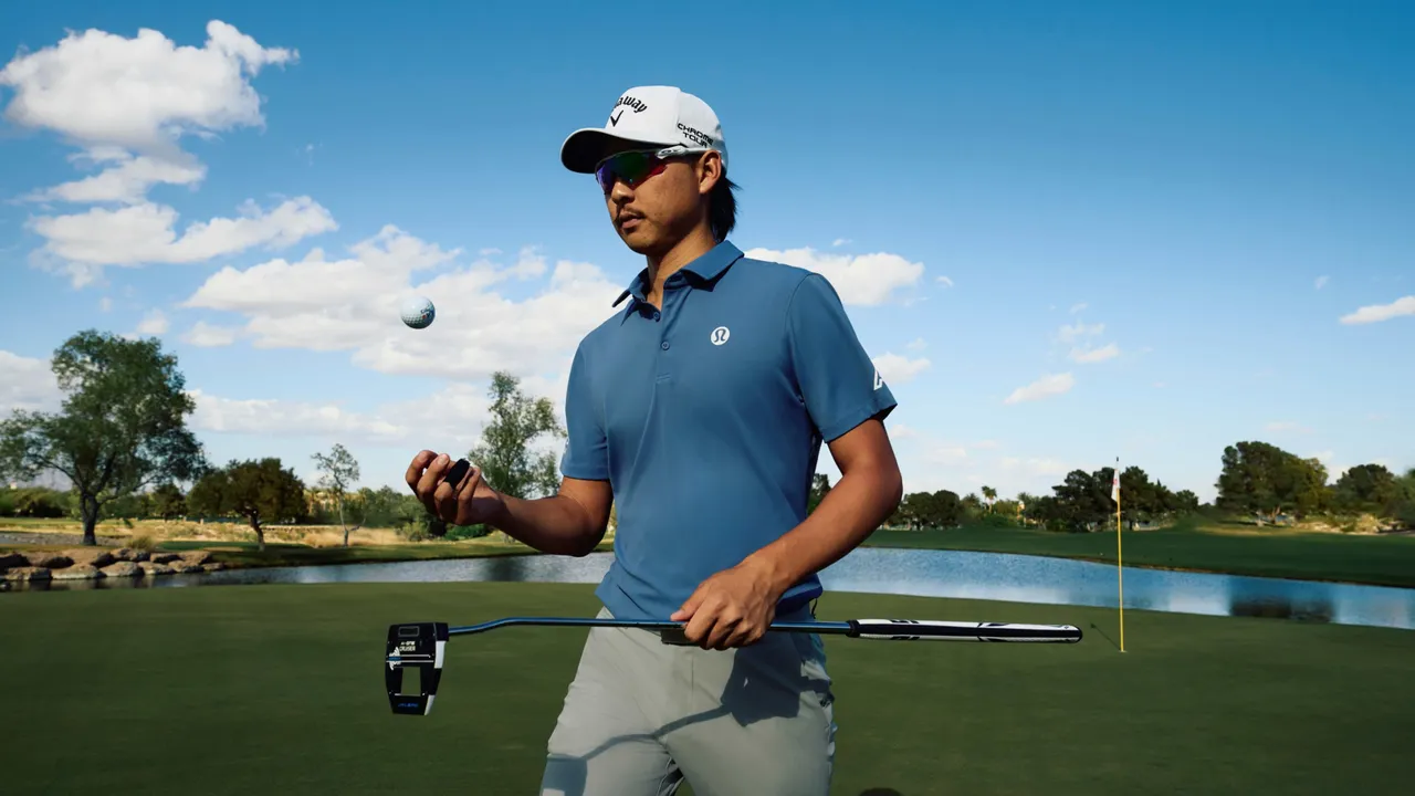 韓國職業高爾夫球手李旻宇搶先體驗新品。品牌提供