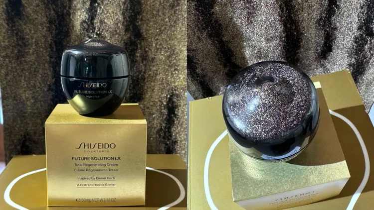 每罐極上御藏晚霜的蓋子中，都放置了一片獨一無二西陣織。張家玲攝