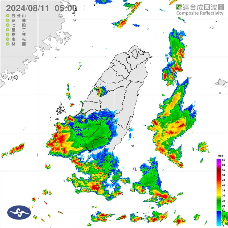 慎防大雷雨。氣象署提供