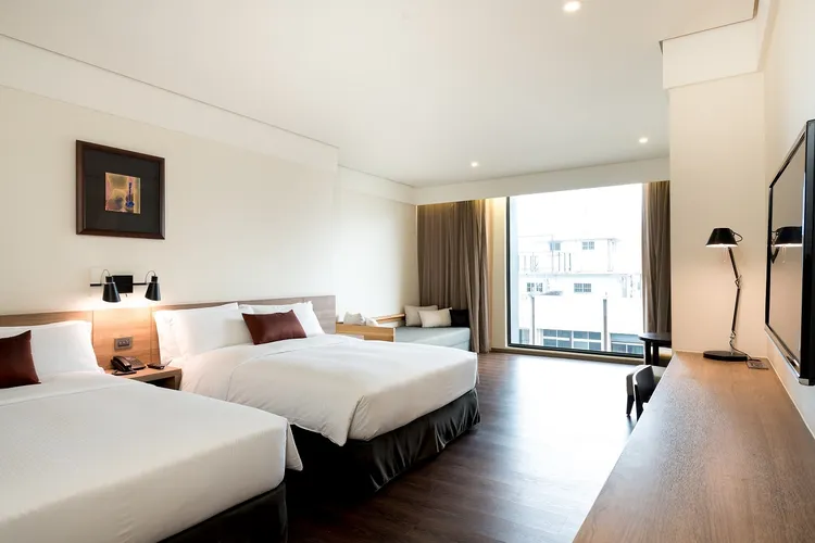 捷絲旅花蓮中正館豪華四人房。業者提供