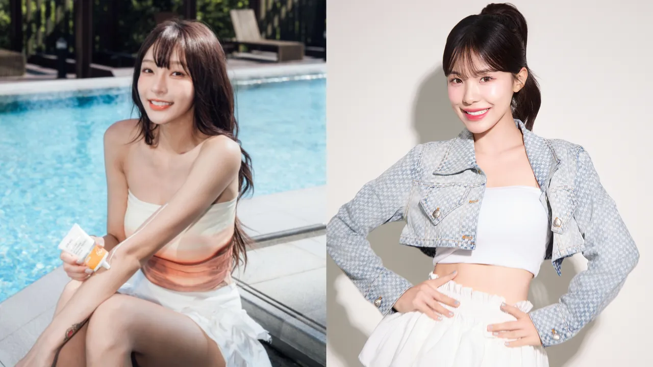 啦啦隊女神林襄（左）、李多慧近日都愛用DR.WU防曬新品。左圖翻攝林襄IG、右圖品牌提供