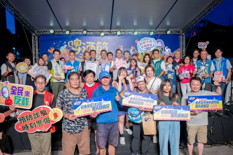 桃園啤酒節今天熱鬧登場。桃園市府提供