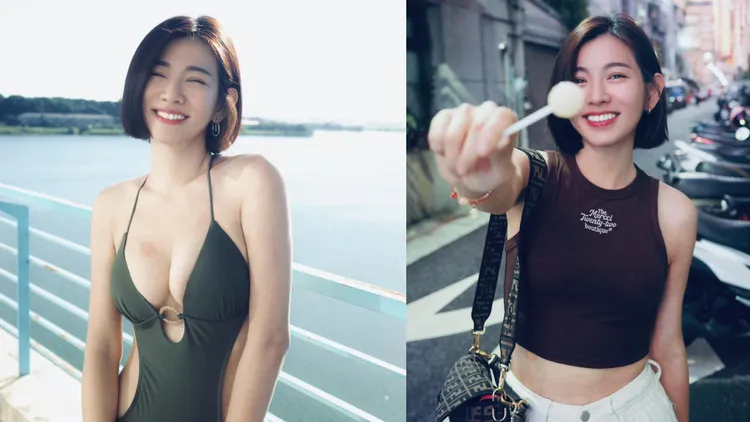 女星米可白撞臉巴西滑板選手奧古斯托。翻攝米可白臉書