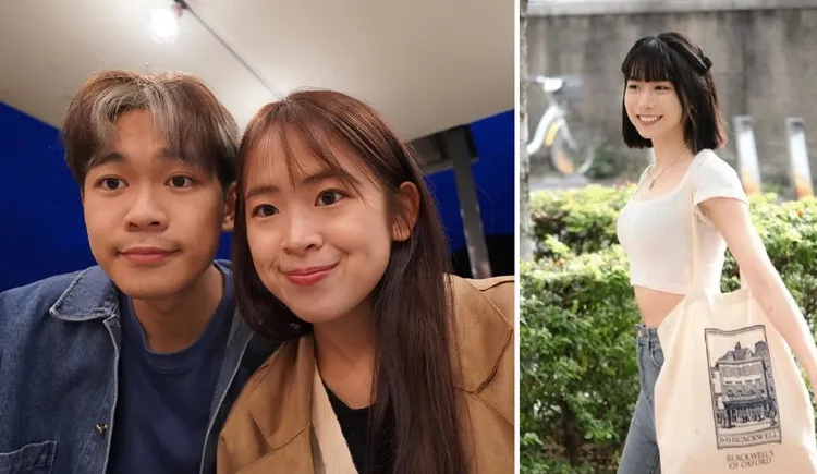 網紅超強（左圖左）與Soya（左圖右）已分手，他認了交往期間劈腿短髮女石靜（右圖）。翻攝Soya及石靜IG