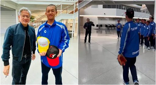 黃仁勳親自接待15位台南小將 全程台語!輝達美國總部玩投接球