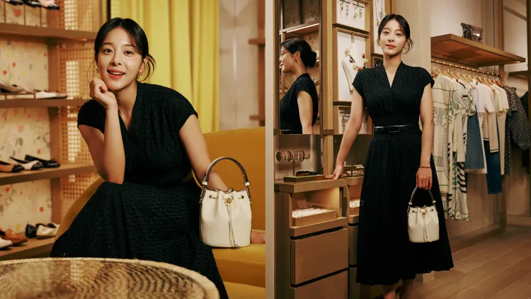 薛仁雅也曾搭配同款水桶包。品牌提供