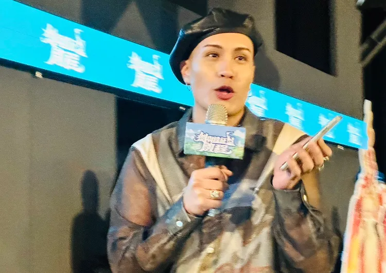 黃宣開心出席代言記者會。林丞偉攝