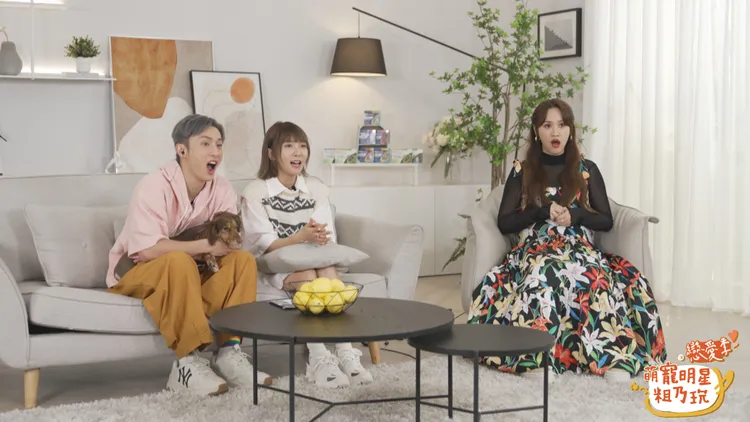 男生地雷行為令觀察室(左起)阿本、溫妮、Sandy一陣驚呼。TVBS提供