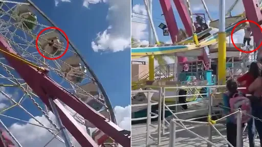 驚悚影片|摩天輪女客「掉出車廂」 排隊人潮目擊她高空墜落慘死