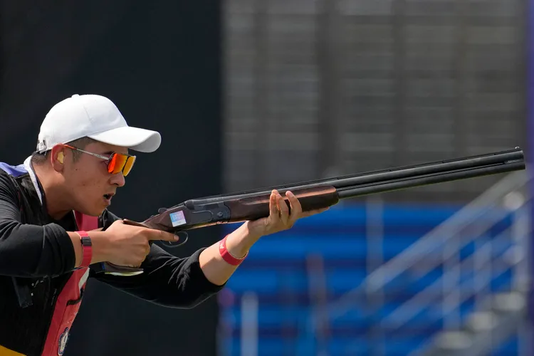 李孟遠拿下男子定向飛靶銅牌。美聯社
