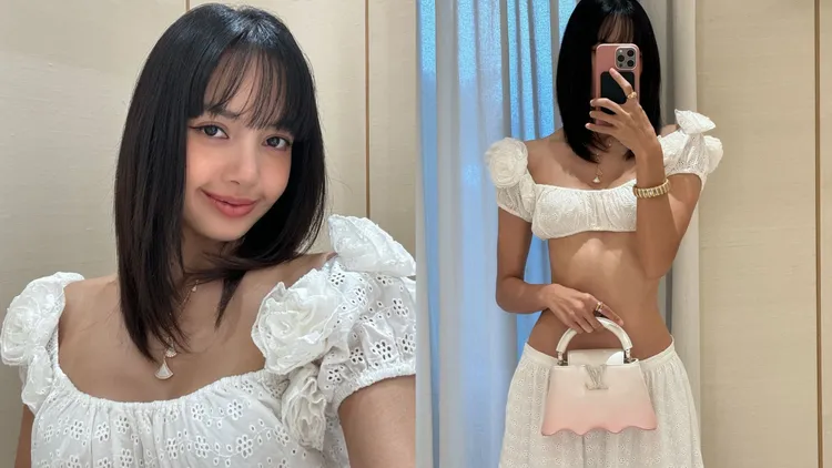 Lisa身穿Lovers & Friends兩截式洋裝。翻攝Lisa IG