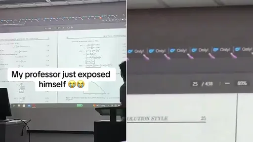 老師上課投影公式意外洩密 一長串「成人平台分頁」引千萬人譏笑