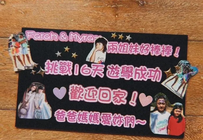賈靜雯做好應援看板。翻攝賈靜雯IG