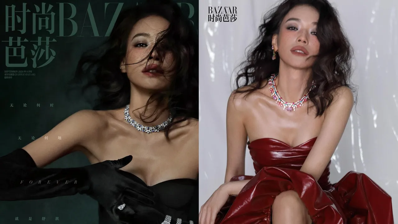 舒淇登上中國《時尚芭莎》金九封面，美到網友稱她「又封神」。翻攝舒淇IG
