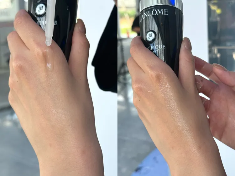 蘭蔻「小黑瓶Pro」超極限肌因賦活露質地。張家玲攝