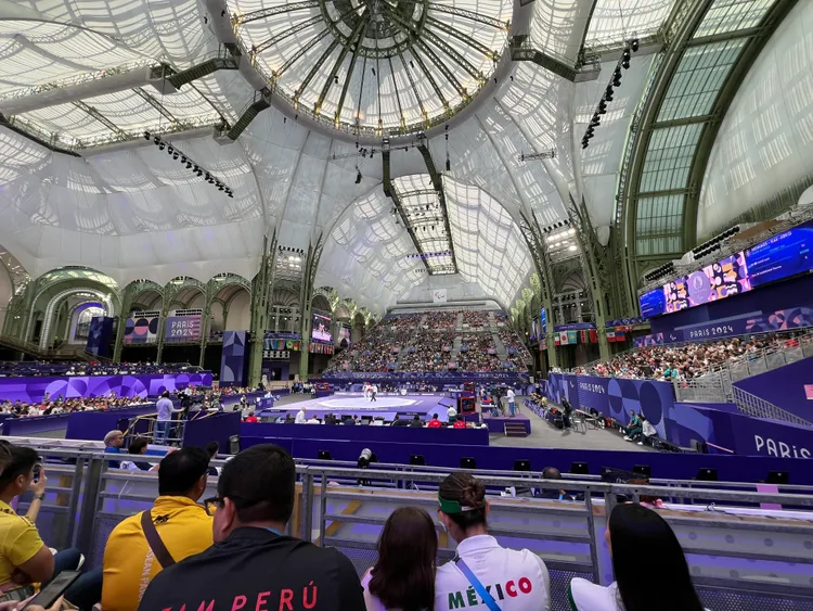 跆拳道在巴黎大皇宮舉行。   讀者提供