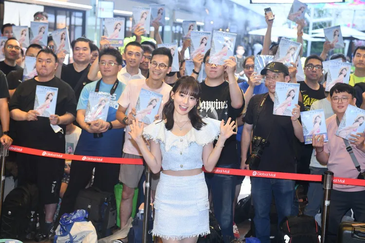 有不少男粉絲到場力挺林莎。彭欣偉攝