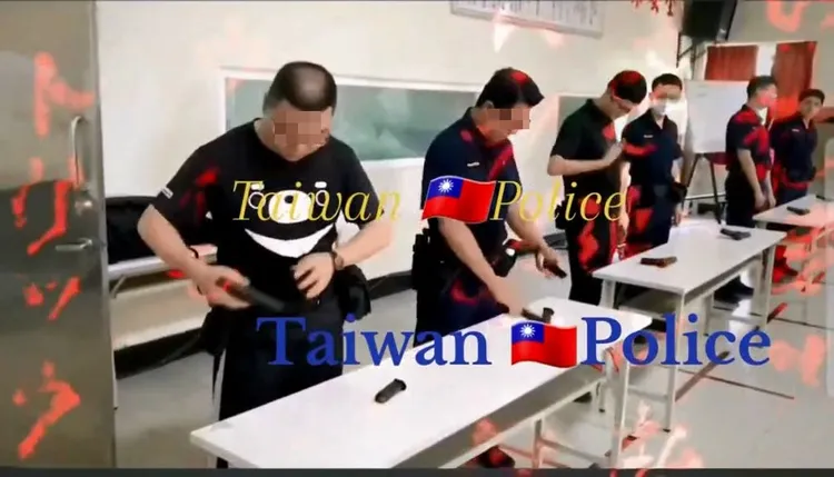 張員與同事在靶場測驗的畫面，也被女友上傳抖音。翻攝抖音