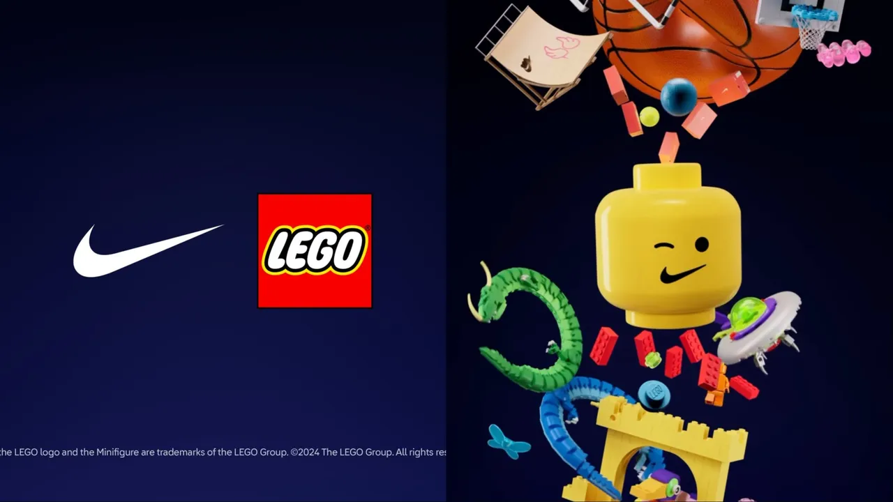 Nike宣布與LEGO展開合作。左圖品牌提供、右圖翻攝LEGO IG