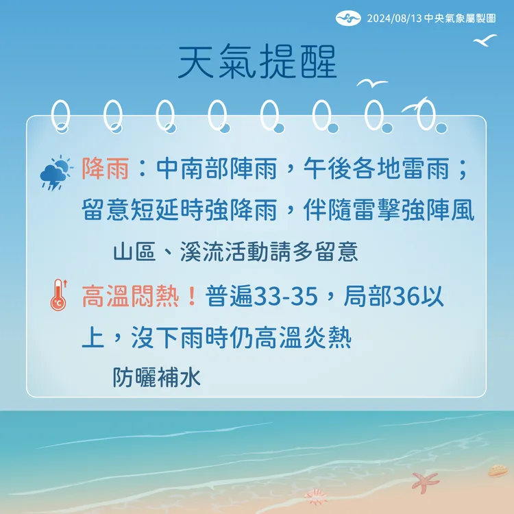 本週仍建議帶雨具出門。氣象署提供