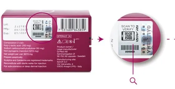 4D 童妍針原廠雷射標籤。