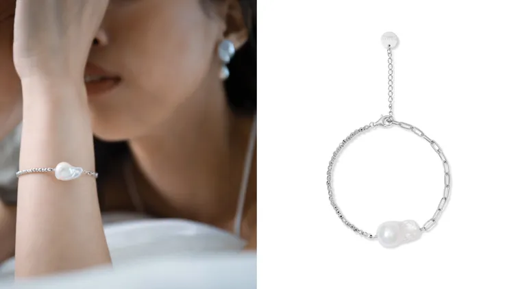 Olivia Yao Imperfect靈魂925銀珍珠手鍊，3980元。品牌提供