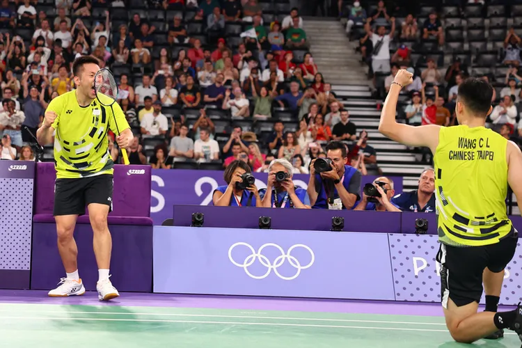 「麟洋配」勇奪奧運金牌。   中央社