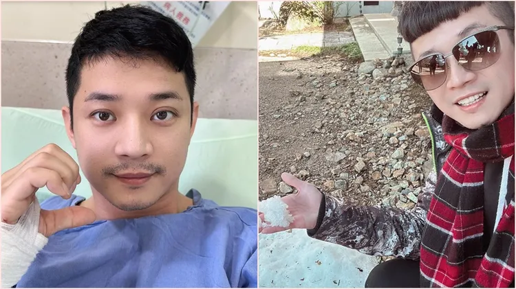 吳勇濱傷口感染後又動植皮手術，臥床一週無法下床。翻攝自吳勇濱臉書