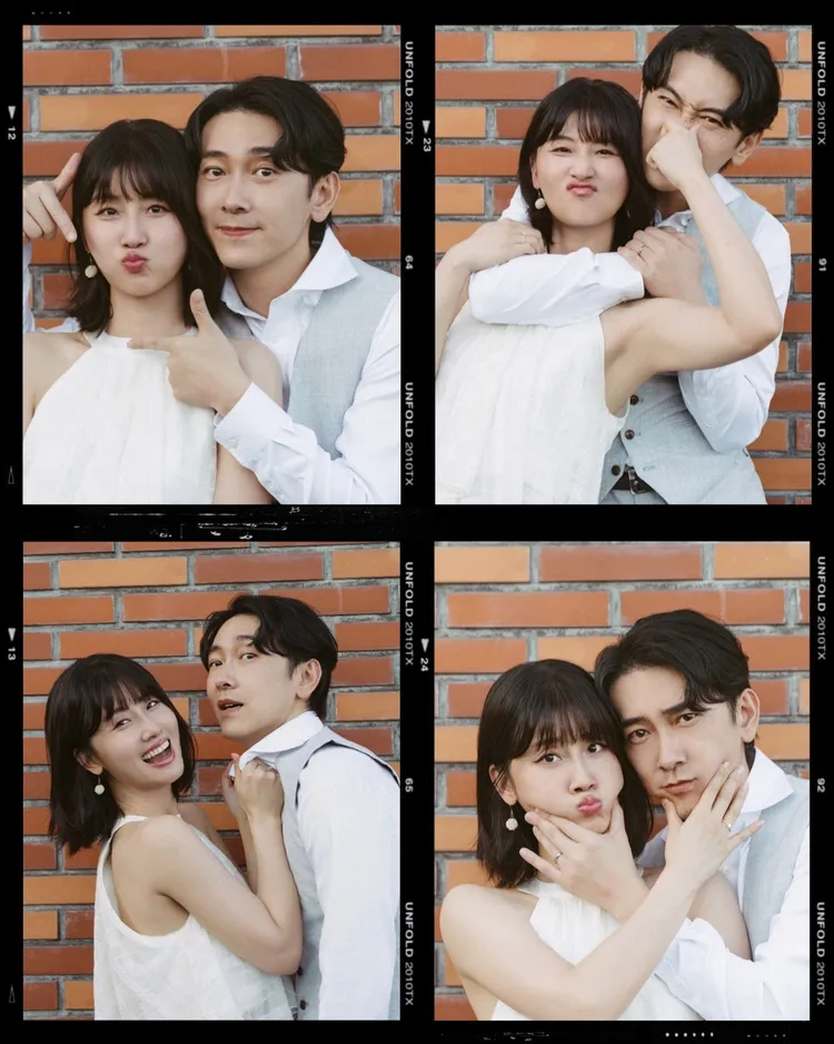 在拍這組婚紗照的前一晚，施名帥終於下跪求婚。天祥樂提供