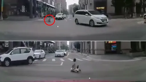 扯!新竹最狂「小三寶」衝進馬路 十字路口大迴旋逼停眾駕駛